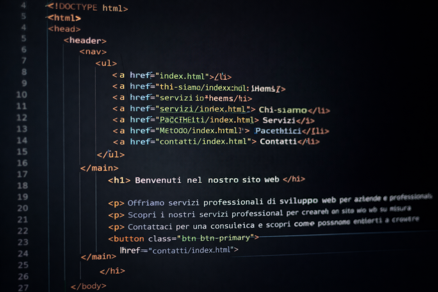 Sviluppo del sito web